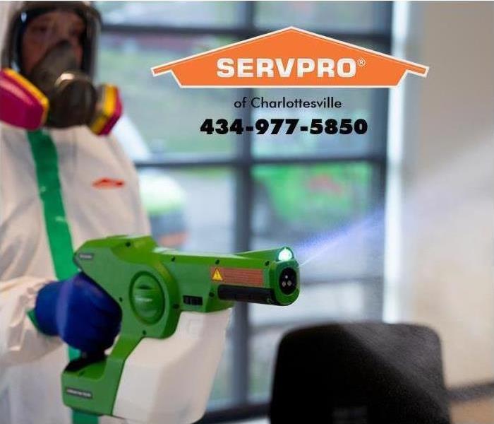 SERVPRO tech in PPE 